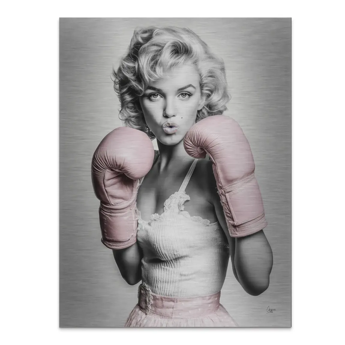 Marilyn Monroe Punch Alu Gebürstet Bild