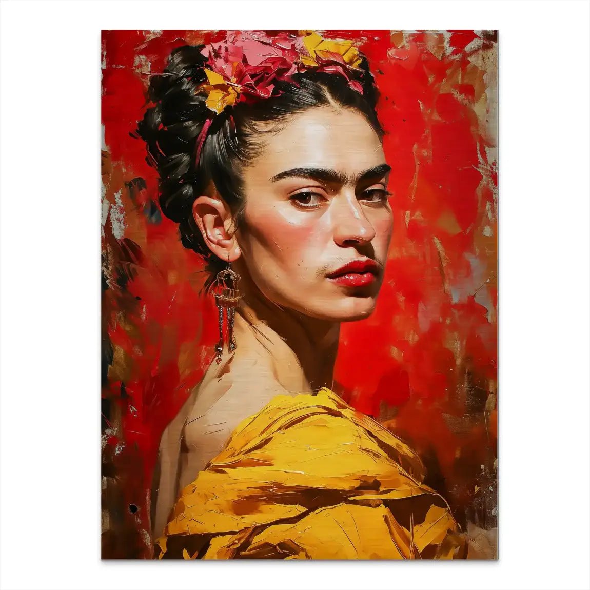 Frida Kahlo Art Nr.2 Aludibond Gebürstet INGALERIE