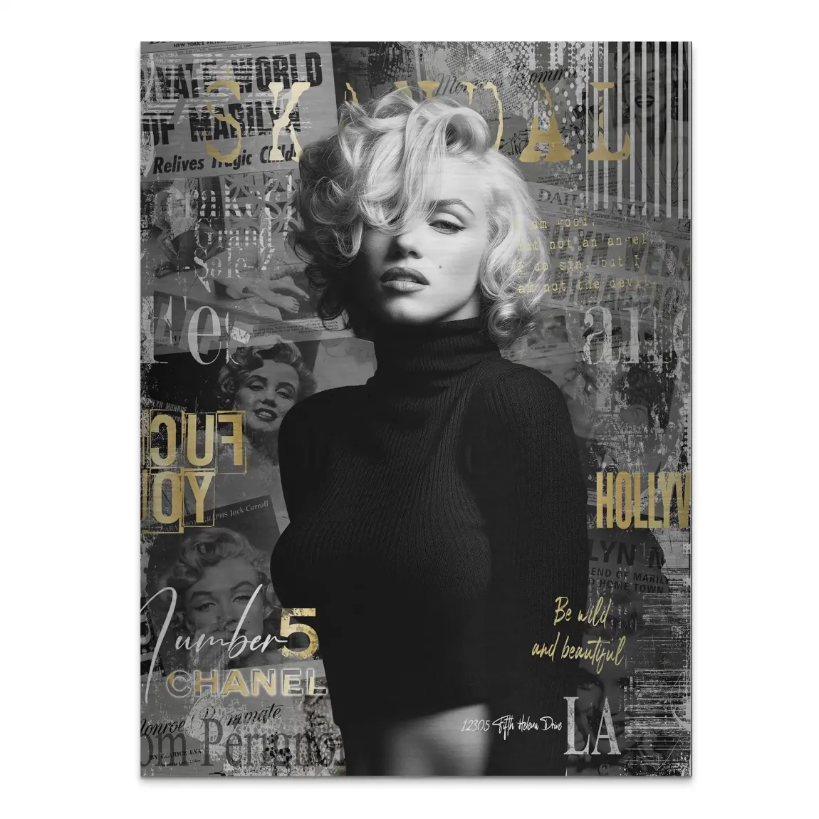 Marilyn Monroe Legend Aluminiumbild gebürstet