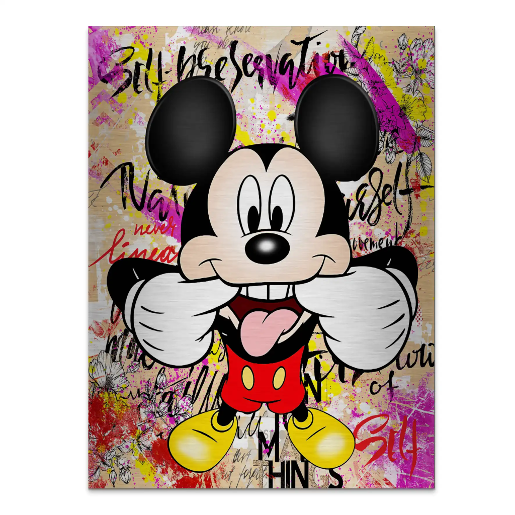 Micky Smile Pop Art Alu Gebürstet INGALERIE