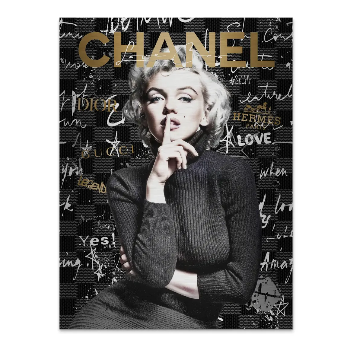Marilyn loves Chanel Aludibond Gebürstet INGALERIE