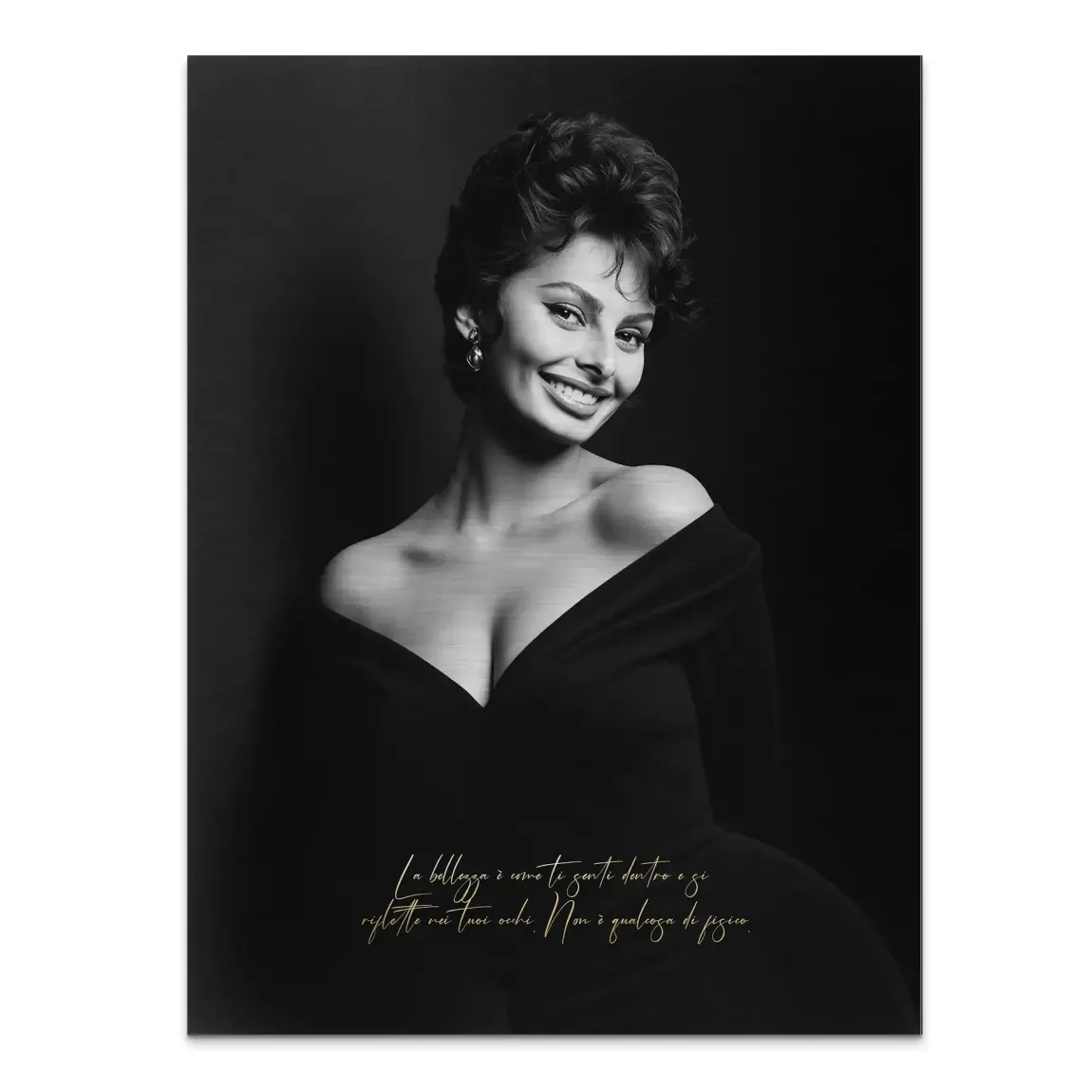 Sophia Loren Sorriso Aluminiumbild gebürstet