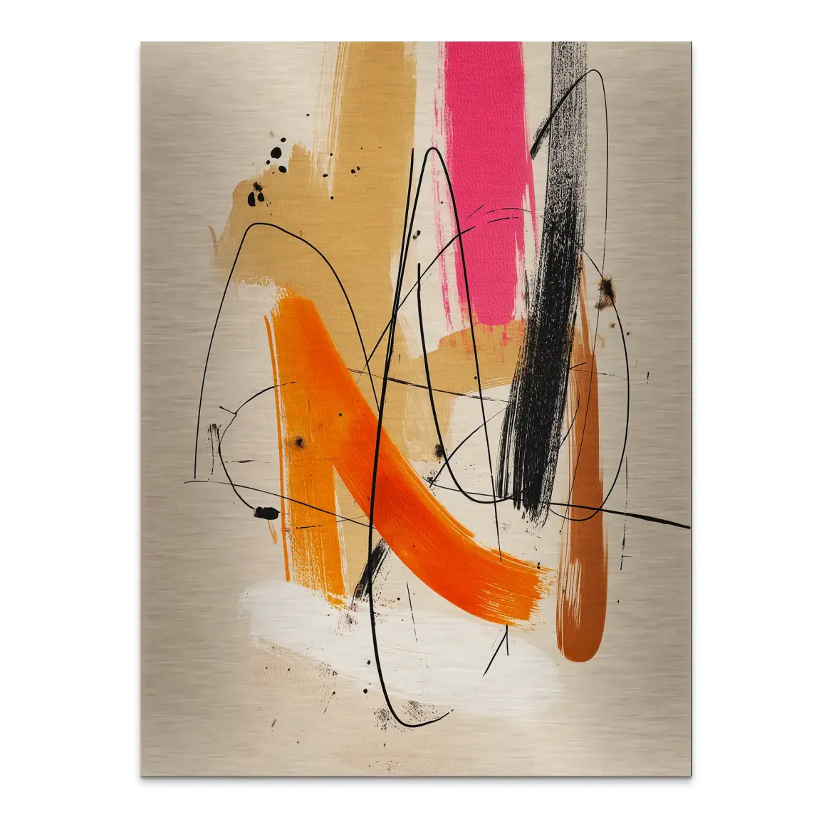 Freie Dynamik Abstrakt Alu Gebürstet Bild