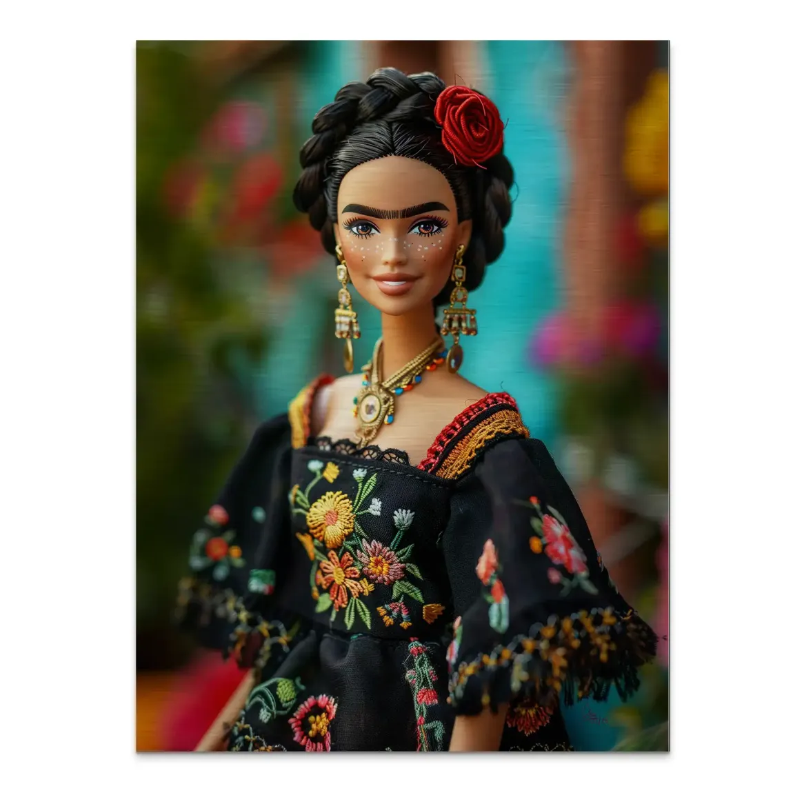 Frida Barbie Smile Alu Gebürstet Bild