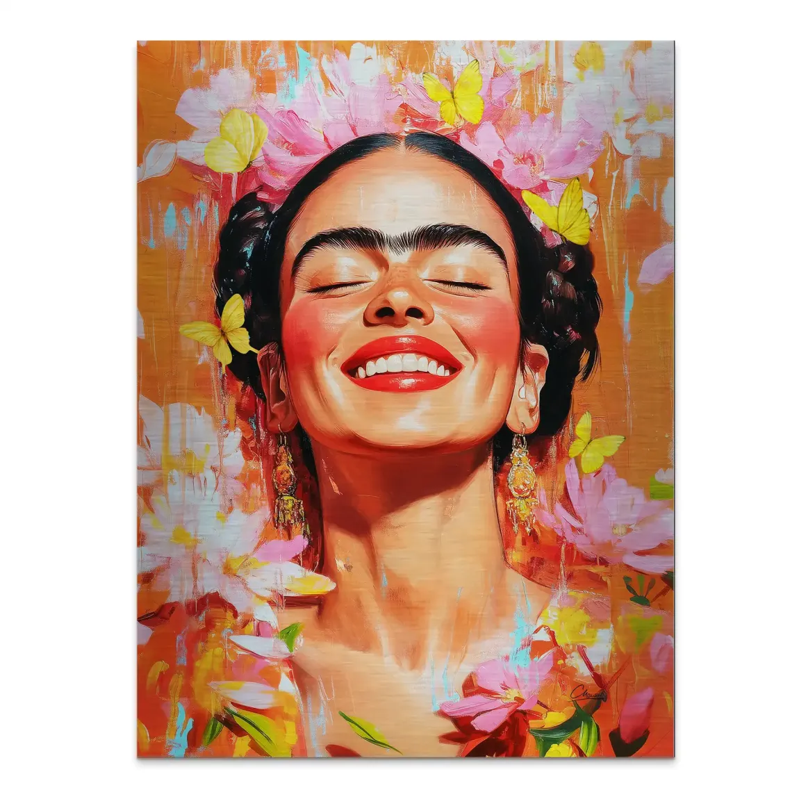 Frida Kahlo Blooming Aludibond Gebürstet INGALERIE