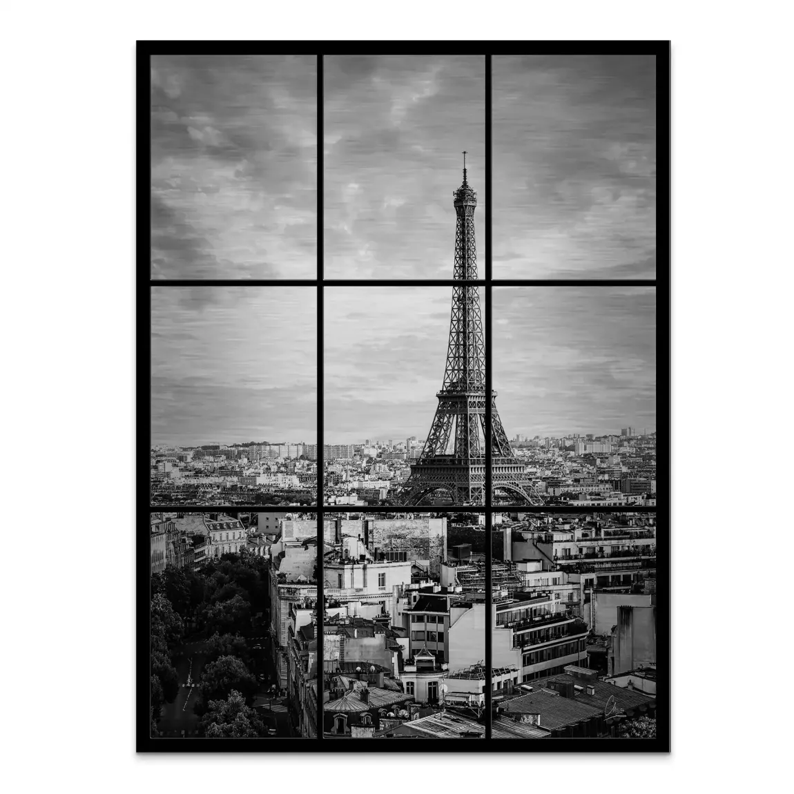 Eiffelturm über Paris Alu Gebürstet Bild