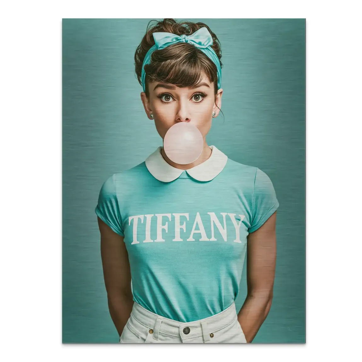 Audrey Bubble Tiffany Aluminiumbild gebürstet