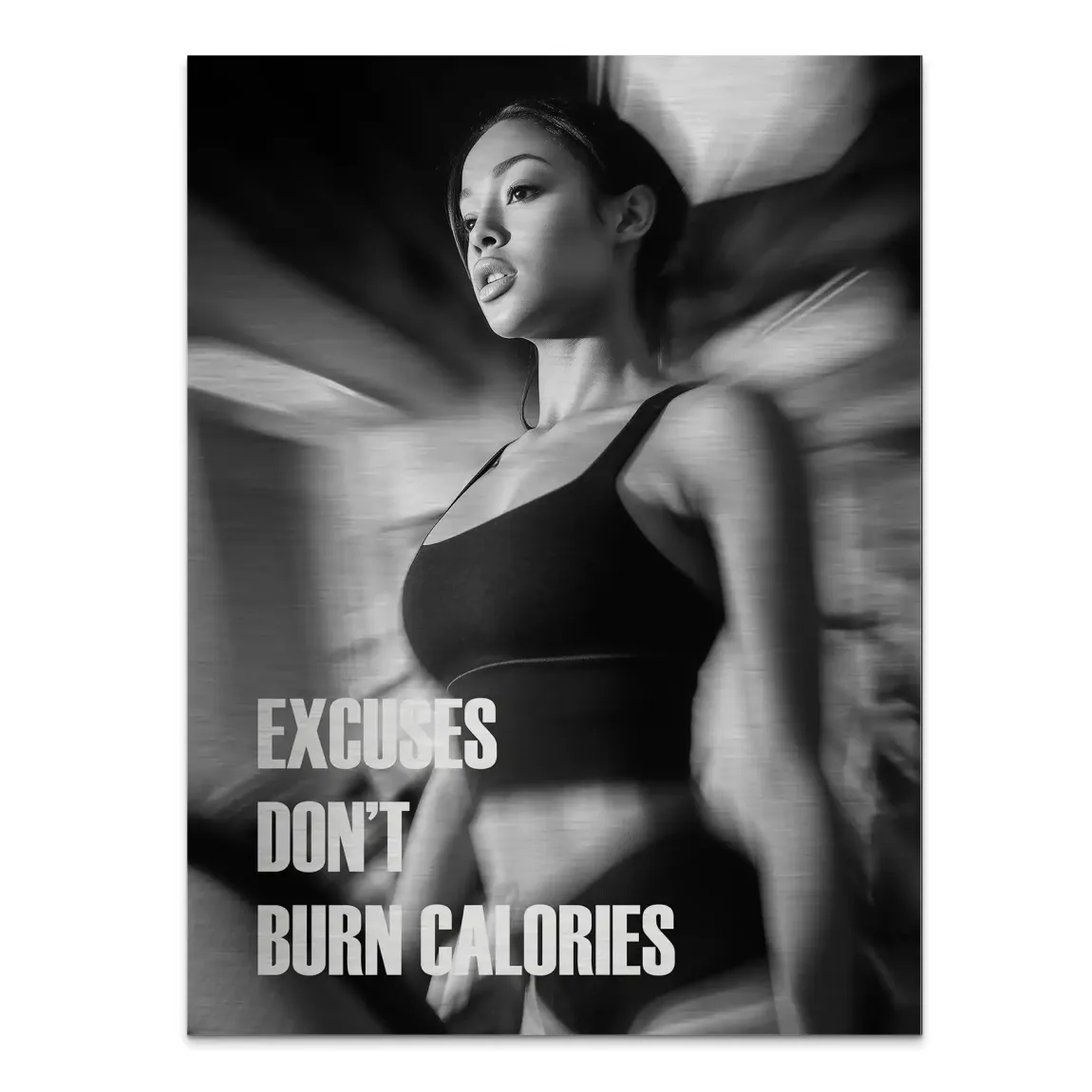 Burn Calories Fitness Alu Gebürstet Bild