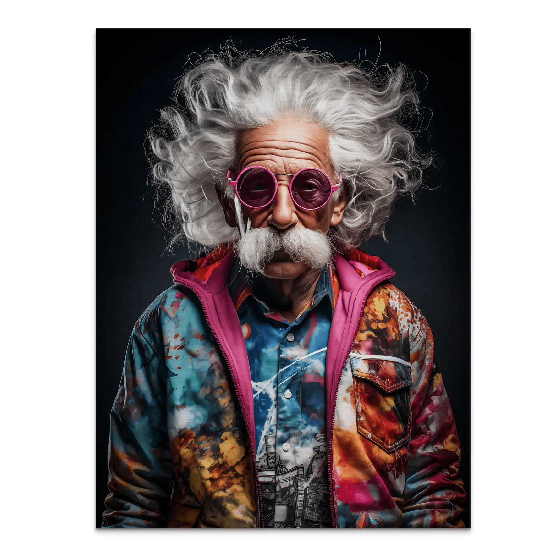 Einstein Hipster Style Aludibond Gebürstet INGALERIE