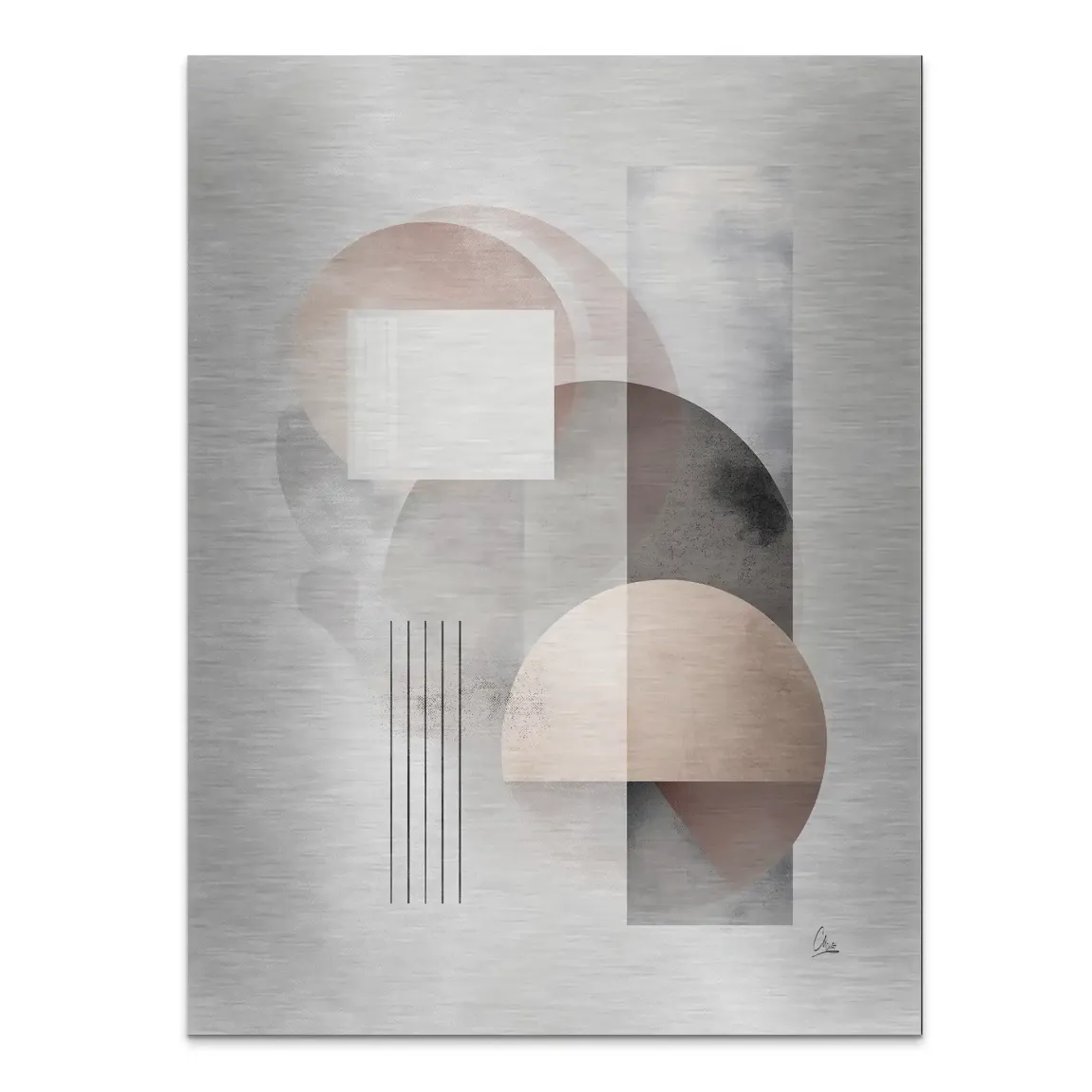 Soft Circles Alu Gebürstet Bild