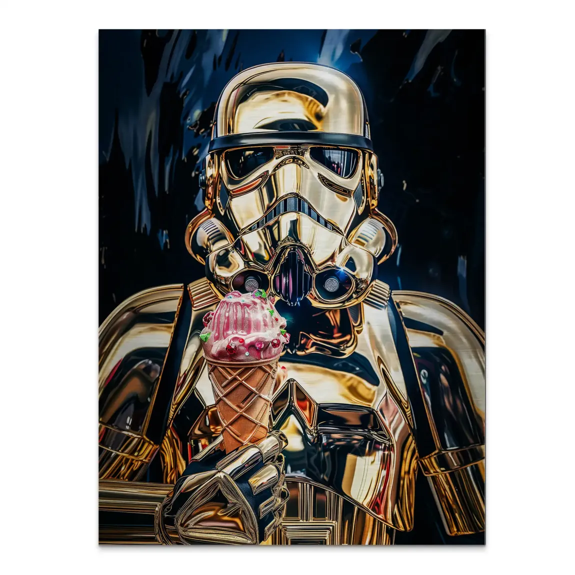 Stormtrooper Eis Aluminiumbild gebürstet