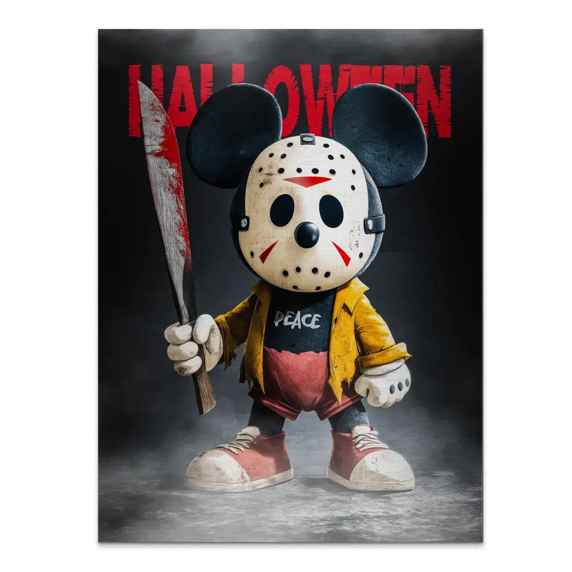 Midnight Micky Mouse Alu Gebürstet Bild