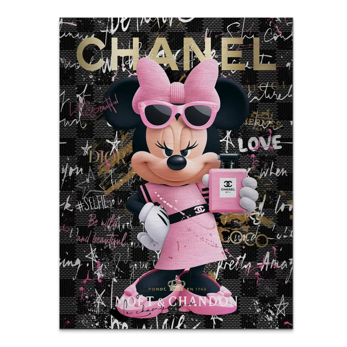 Minnie Couture Aluminiumbild gebürstet