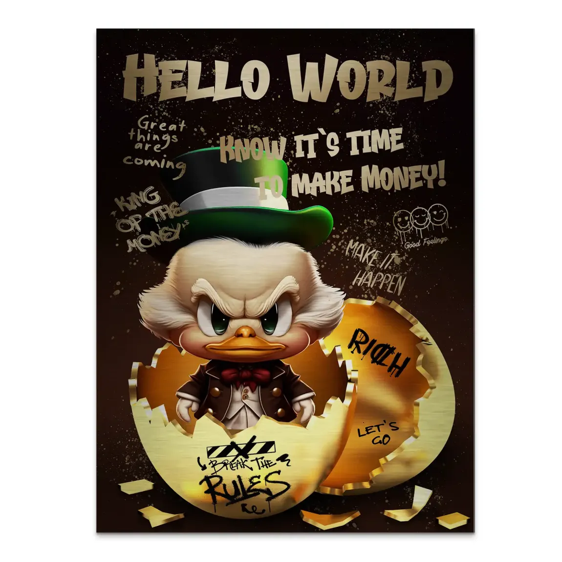 Money Master Dagobert Duck Alu Gebürstet Bild