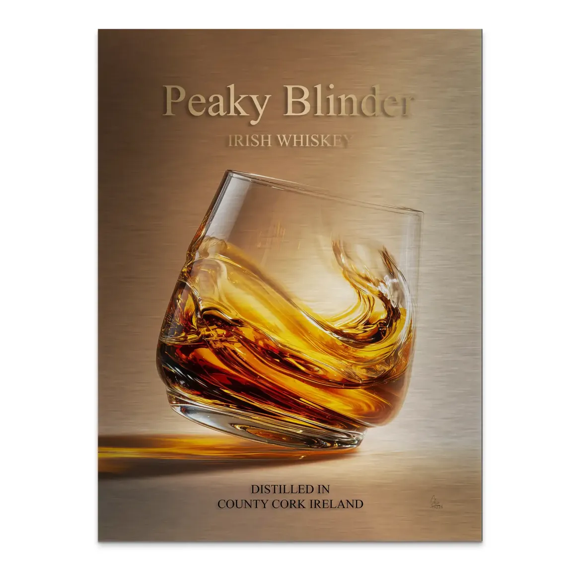Peaky Whiskey Aluminiumbild gebürstet