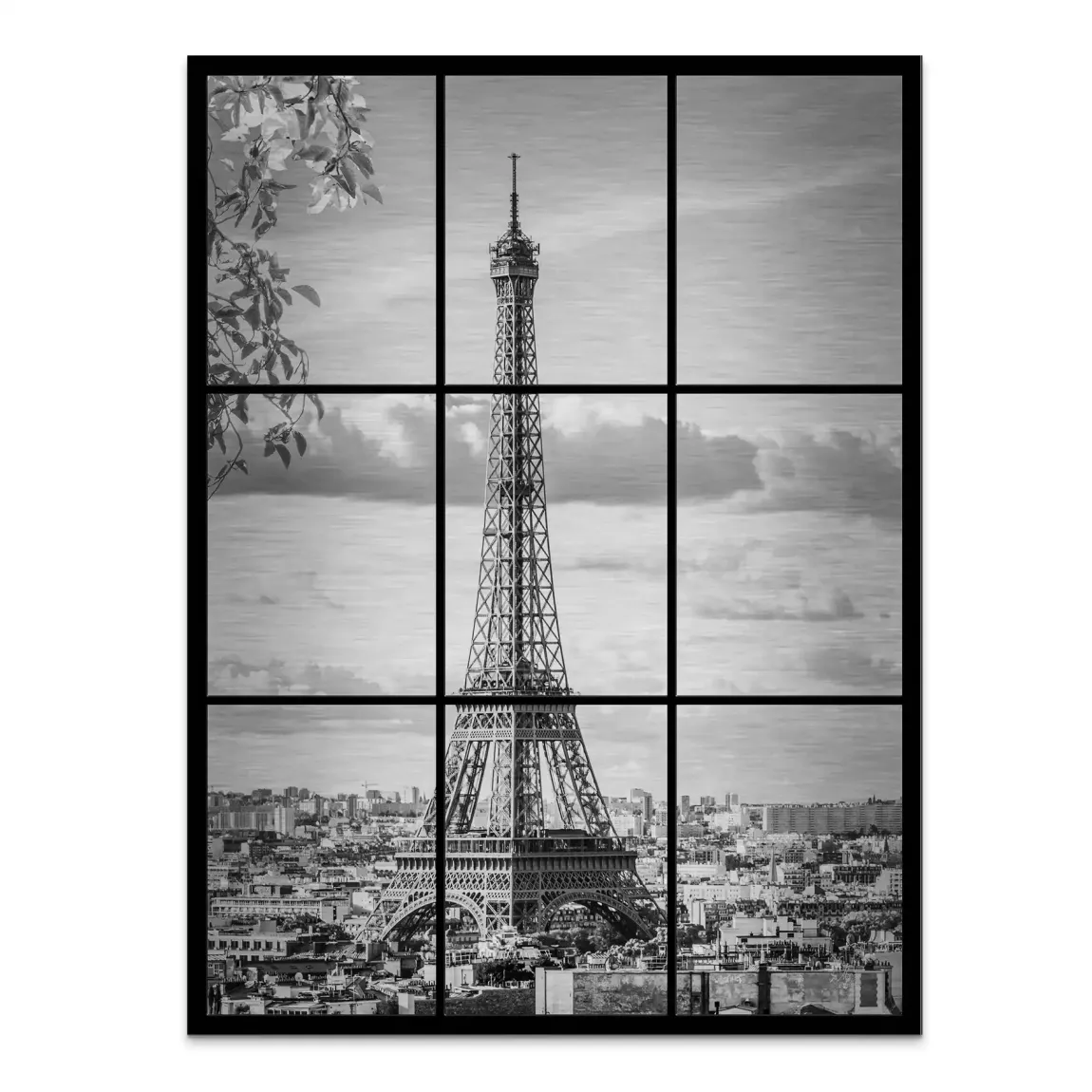 Paris Skyline View Alu Gebürstet Bild