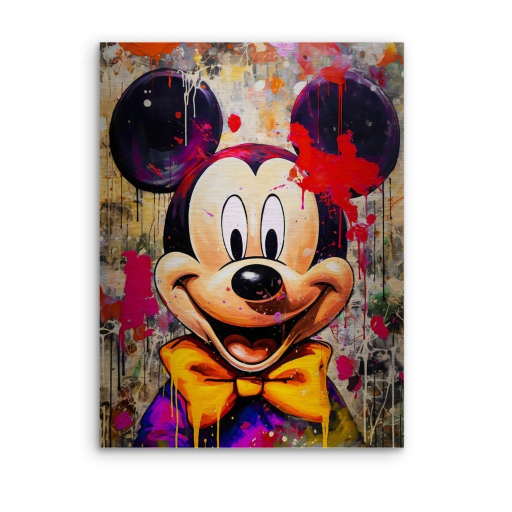 Micky Maus Abstrakt Style Aludibond Gebürstet INGALERIE