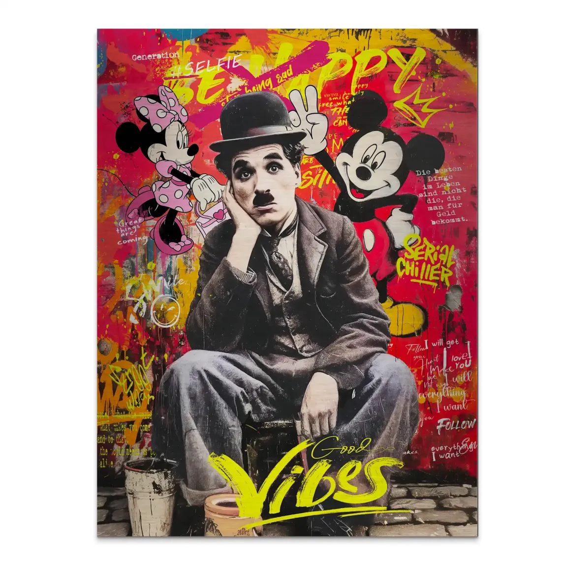 Legends Charlie & Micky Pop Art Aludibond Gebürstet INGALERIE