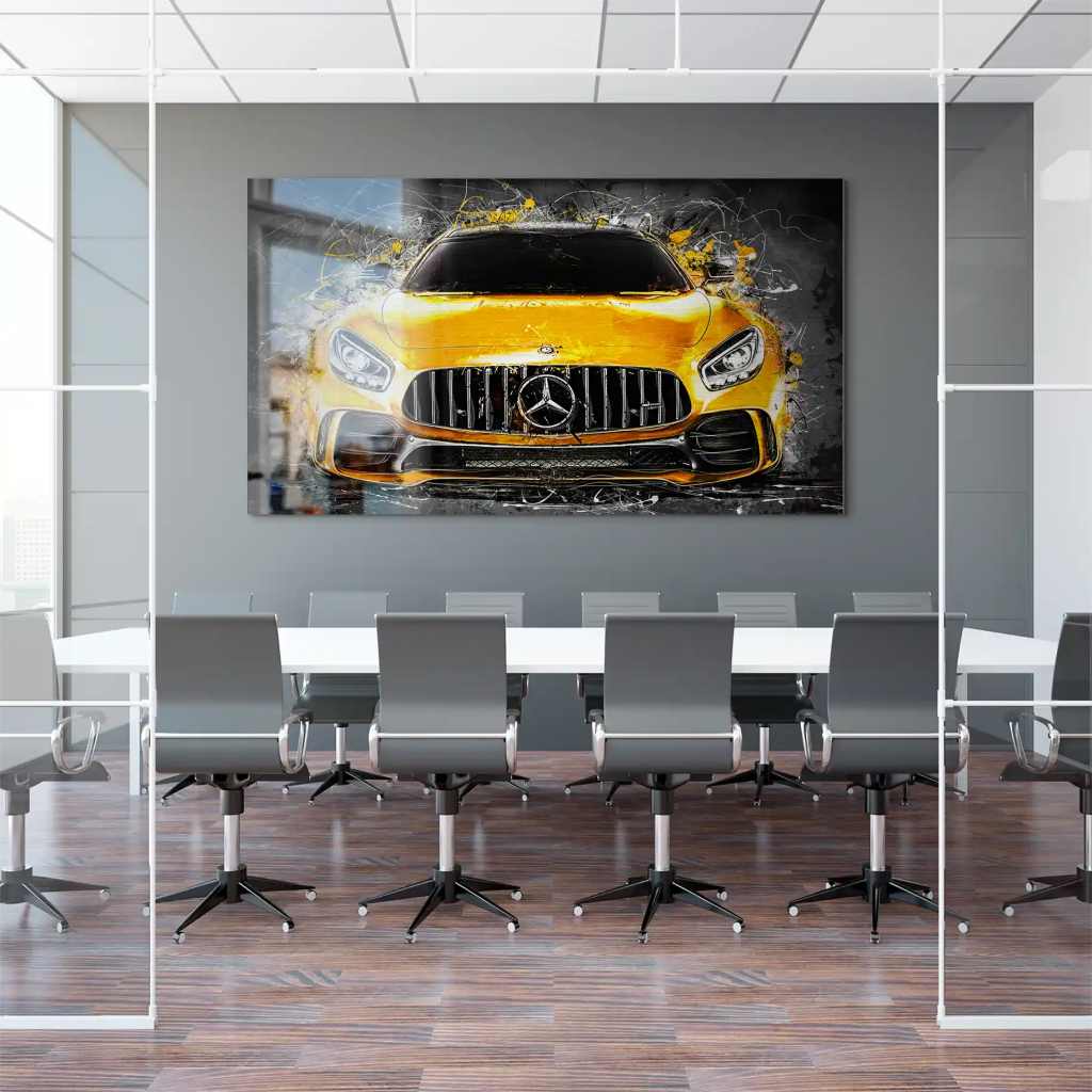 Mercedes AMG GT Yellow Style Style Alu Gebürstet INGALERIE