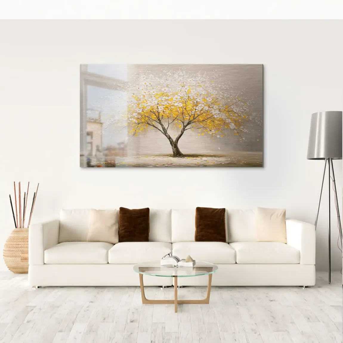 Golden Tree Art Alu Gebürstet