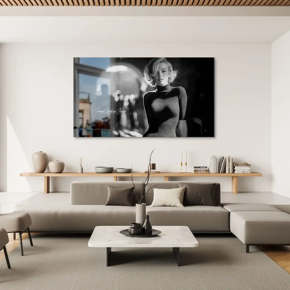 Marilyn Monroe Studio Aluminiumbild gebürstet