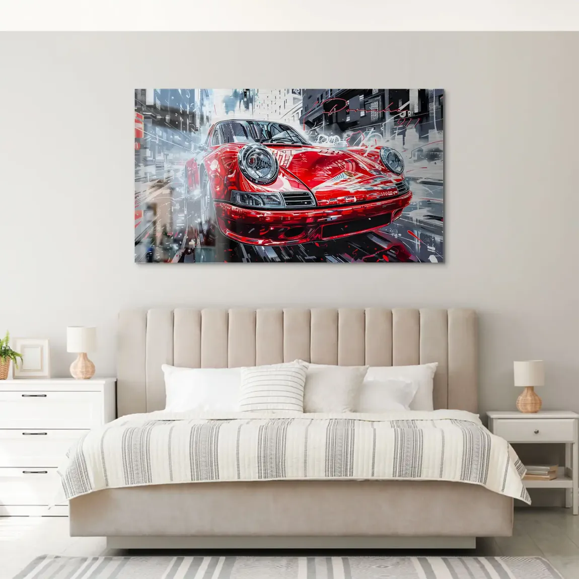 Porsche 911 Red City Alu Gebürstet