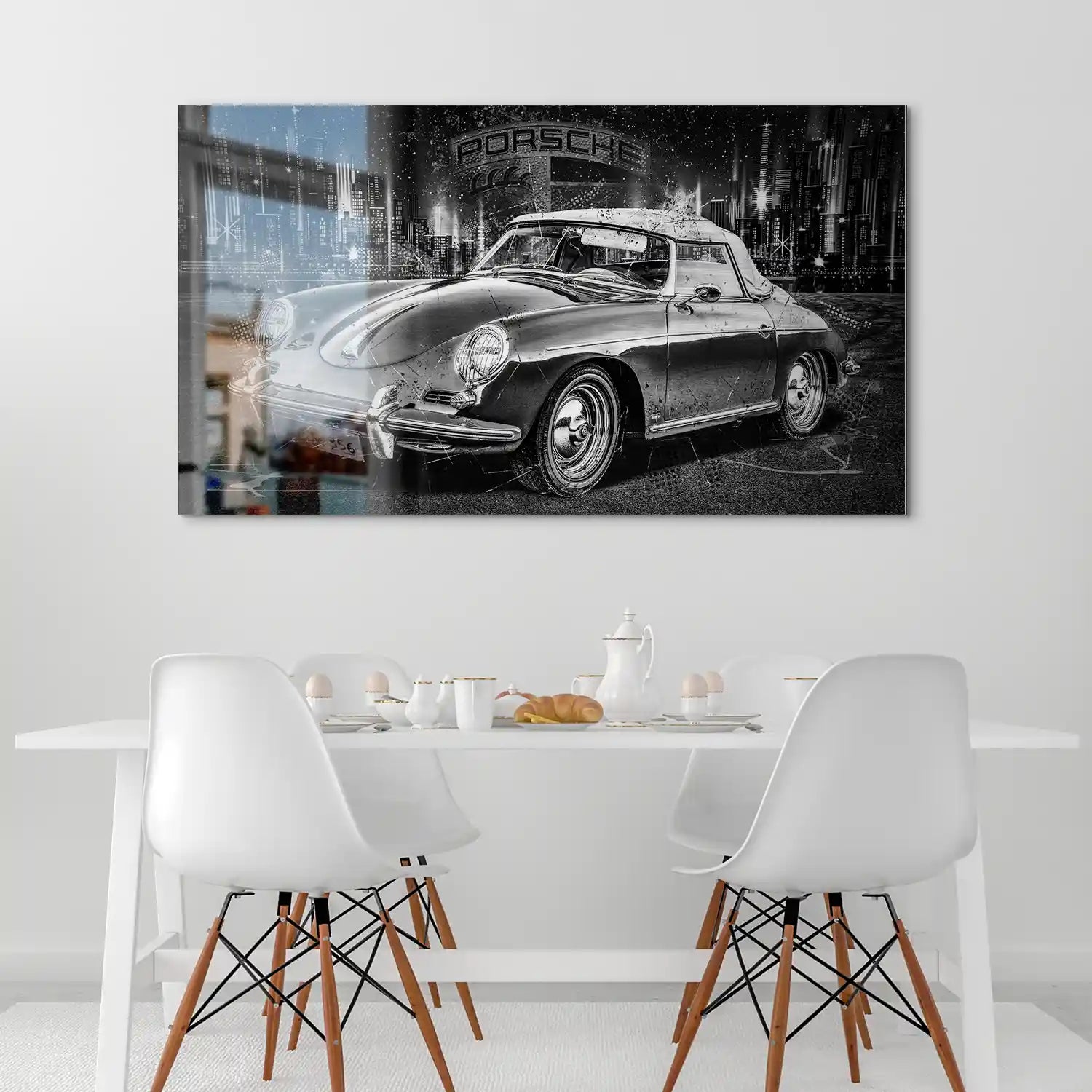 Porsche 356 Modern Alu Gebürstet Bild INGALERIE