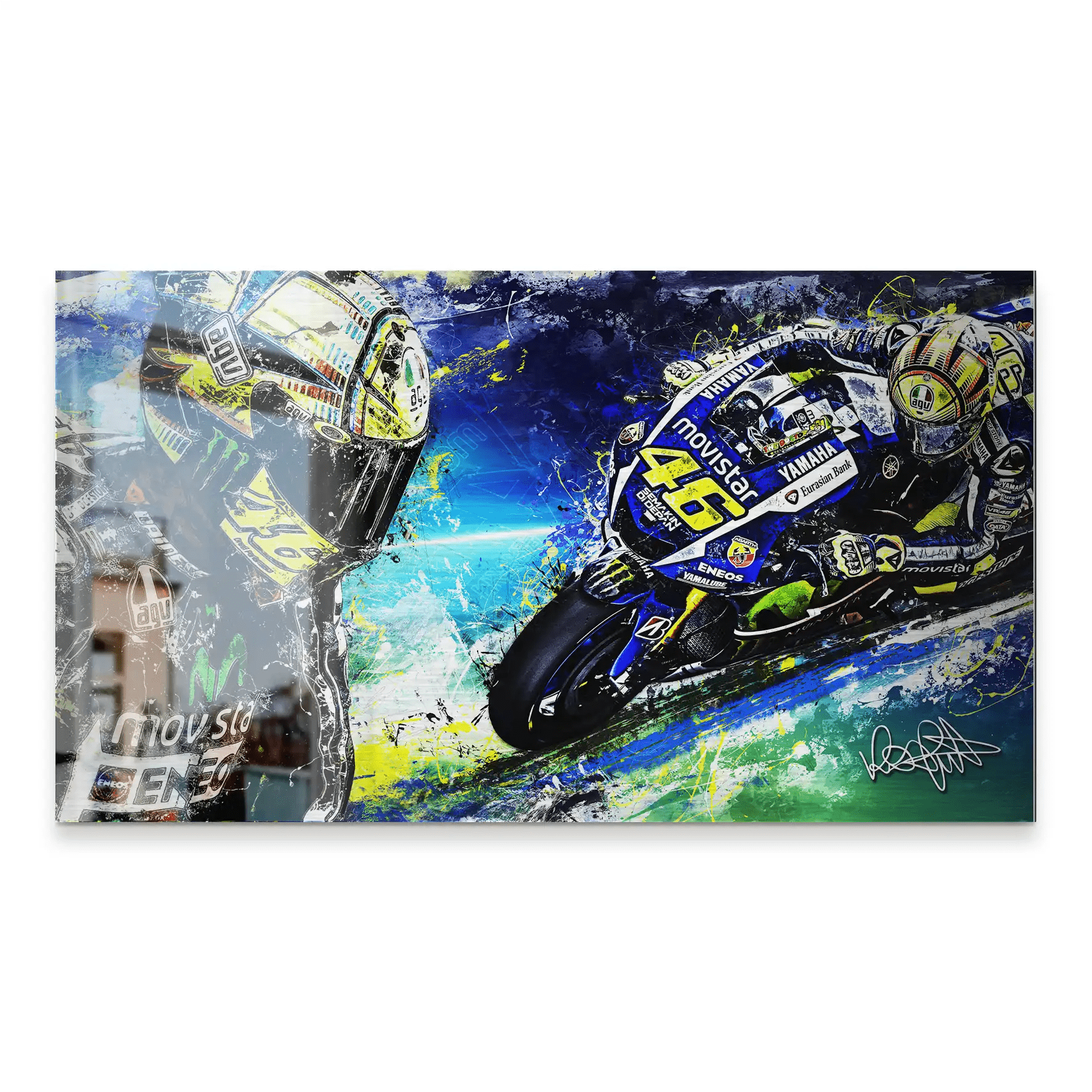 Rossi Moto Art Alu Gebürstet INGALERiE