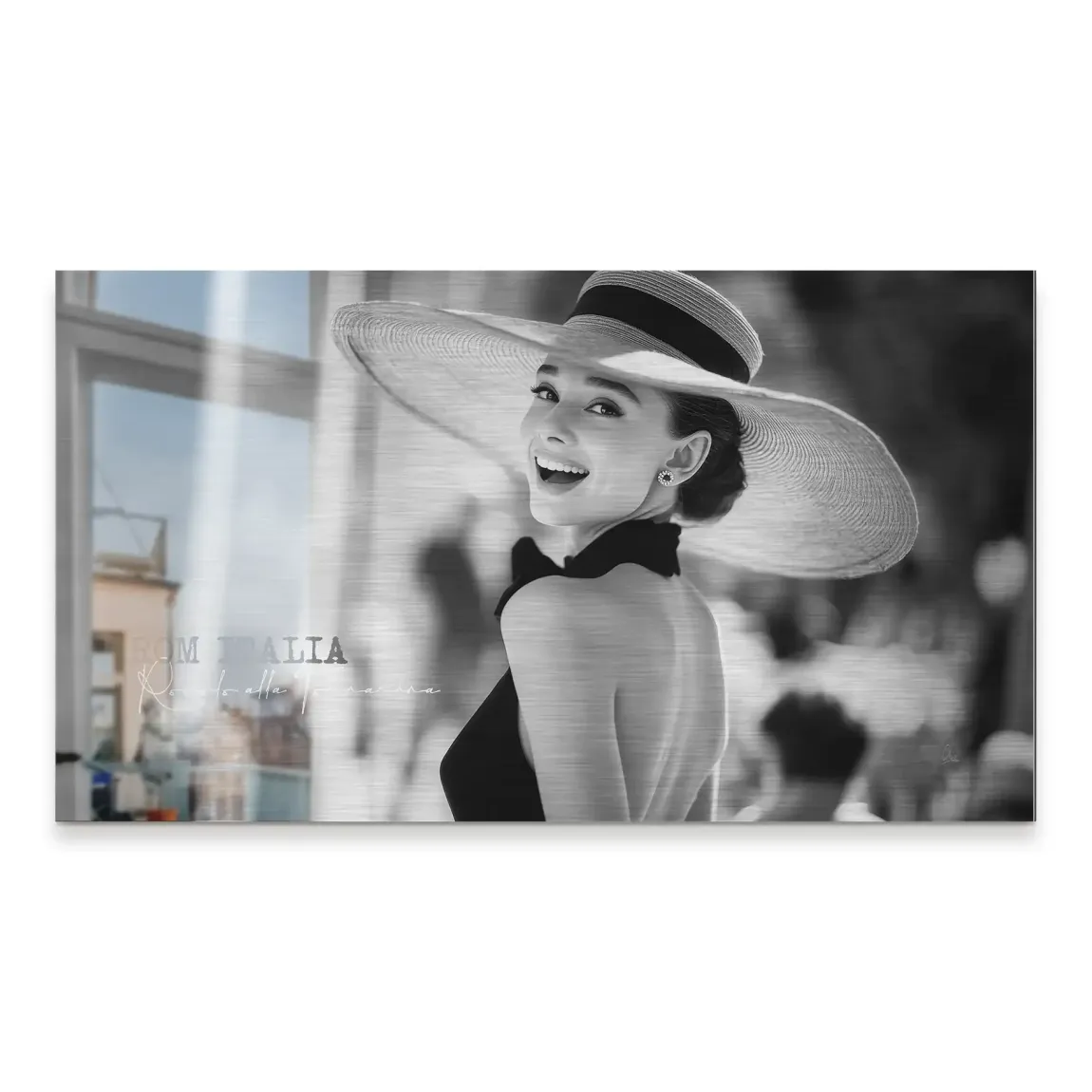 Audrey Hepburn Italia Alu Gebürstet