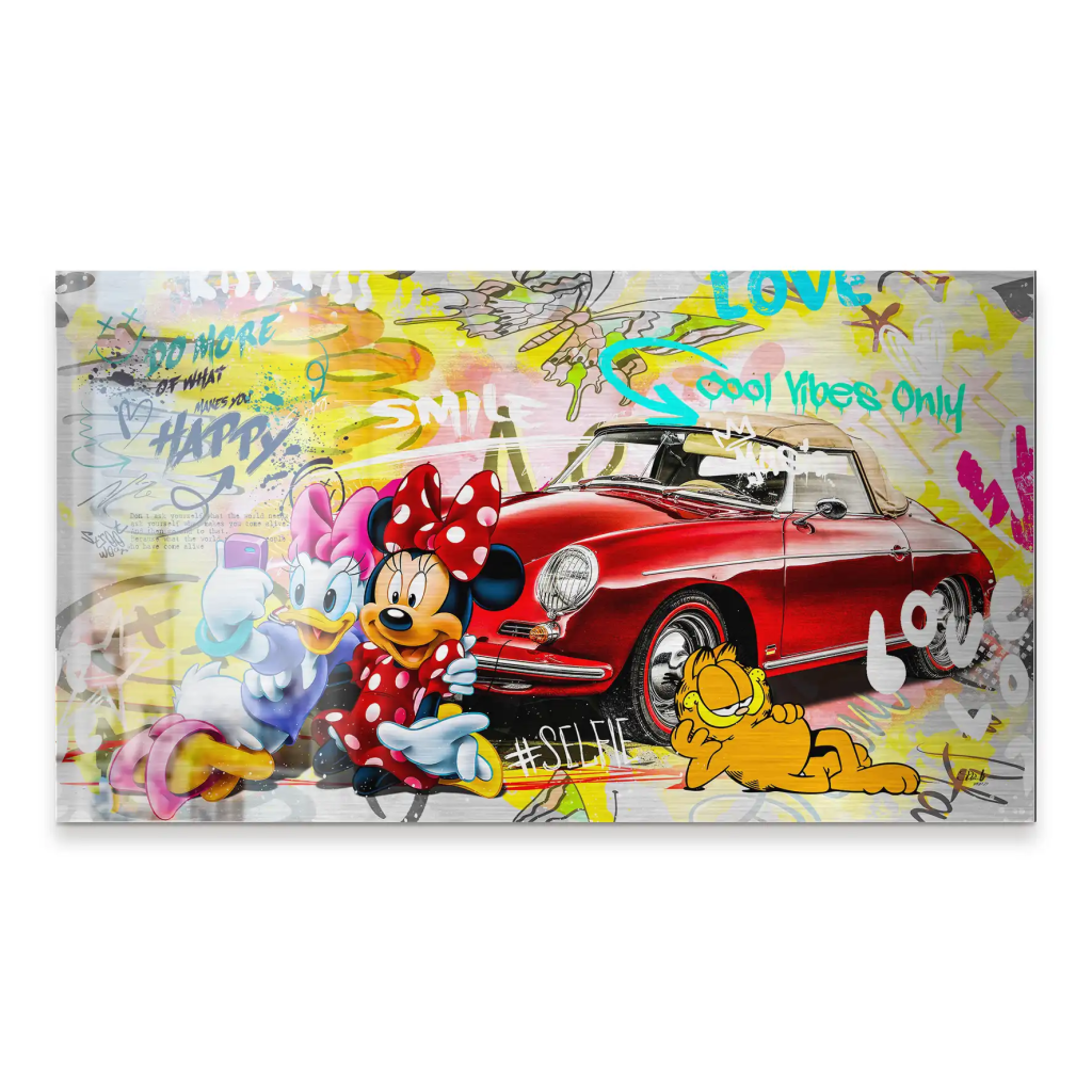 Minnie Speedster 356 Pop Art Style Alu Gebürstet INGALERIE