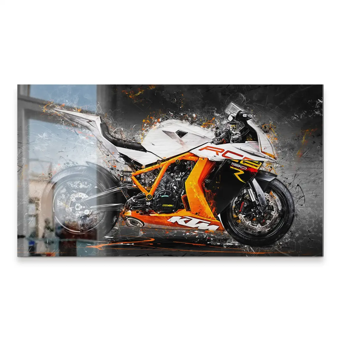 KTM RC8 Abstrakt Alu Gebürstet