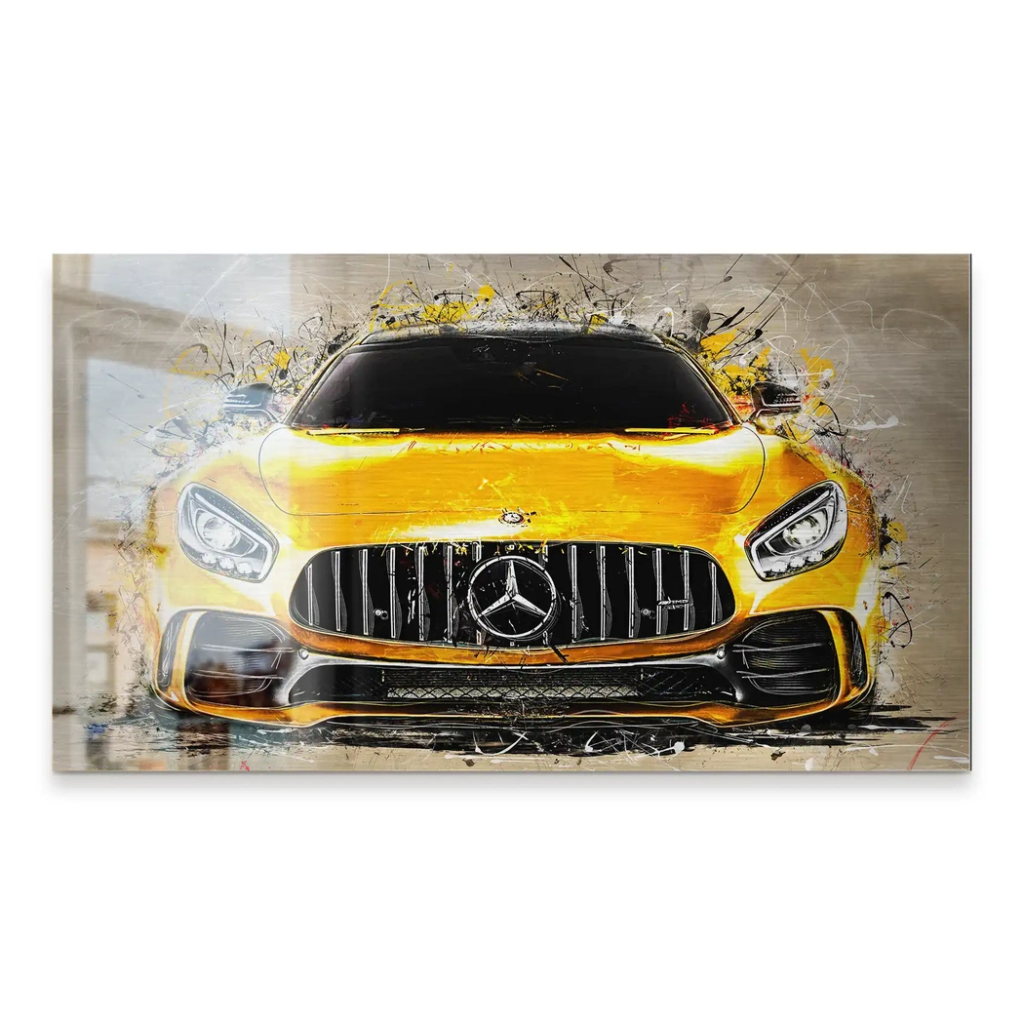 Mercedes AMG GT Retro Style Style Alu Gebürstet INGALERIE