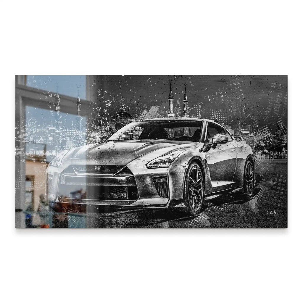 Nissan GT-R Abstrakt Style Alu Gebürstet INGALERIE