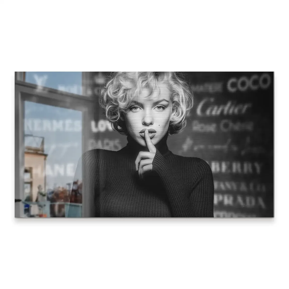 Marilyn Monroe Black Secret Alu Gebürstet