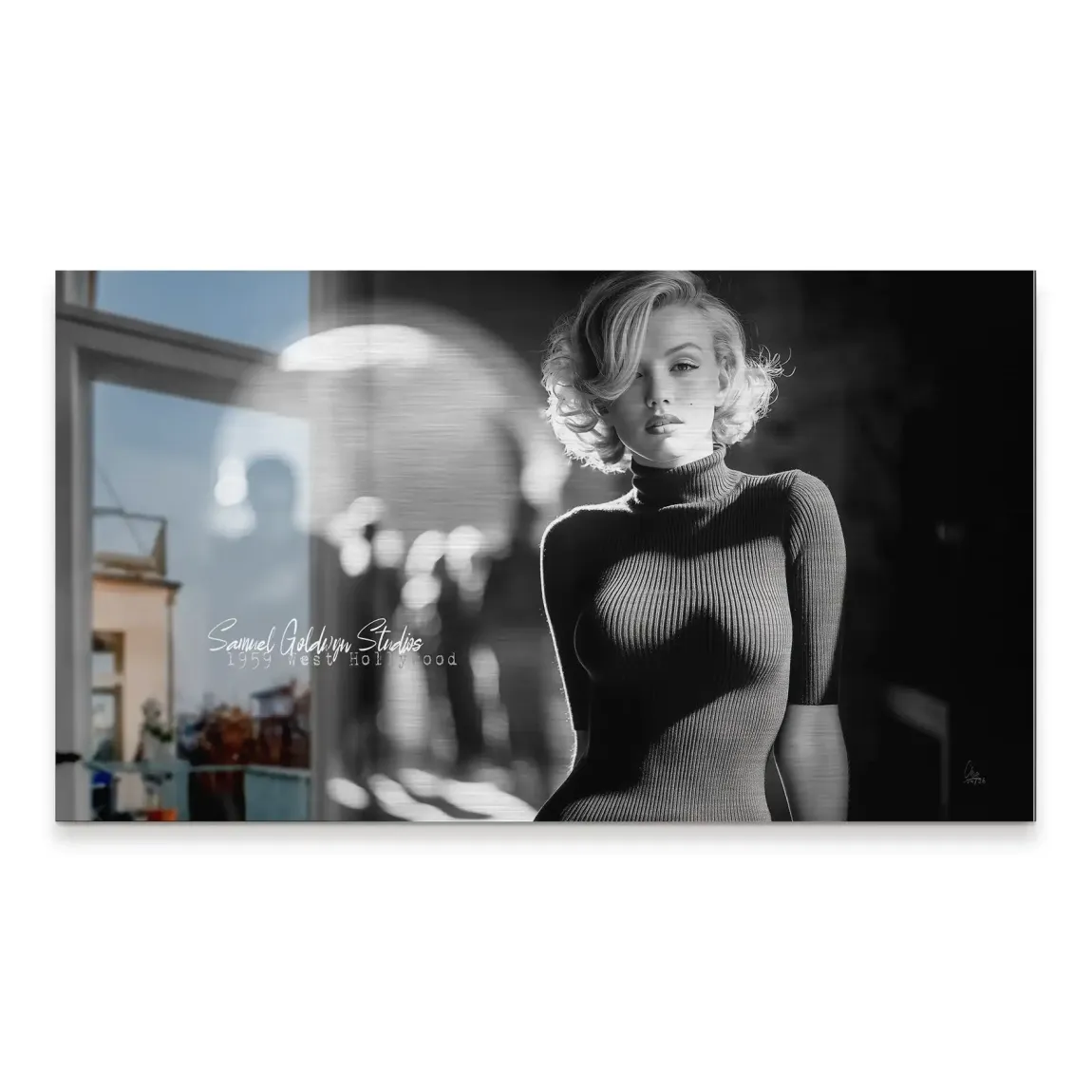 Marilyn Monroe Studio Aluminiumbild gebürstet