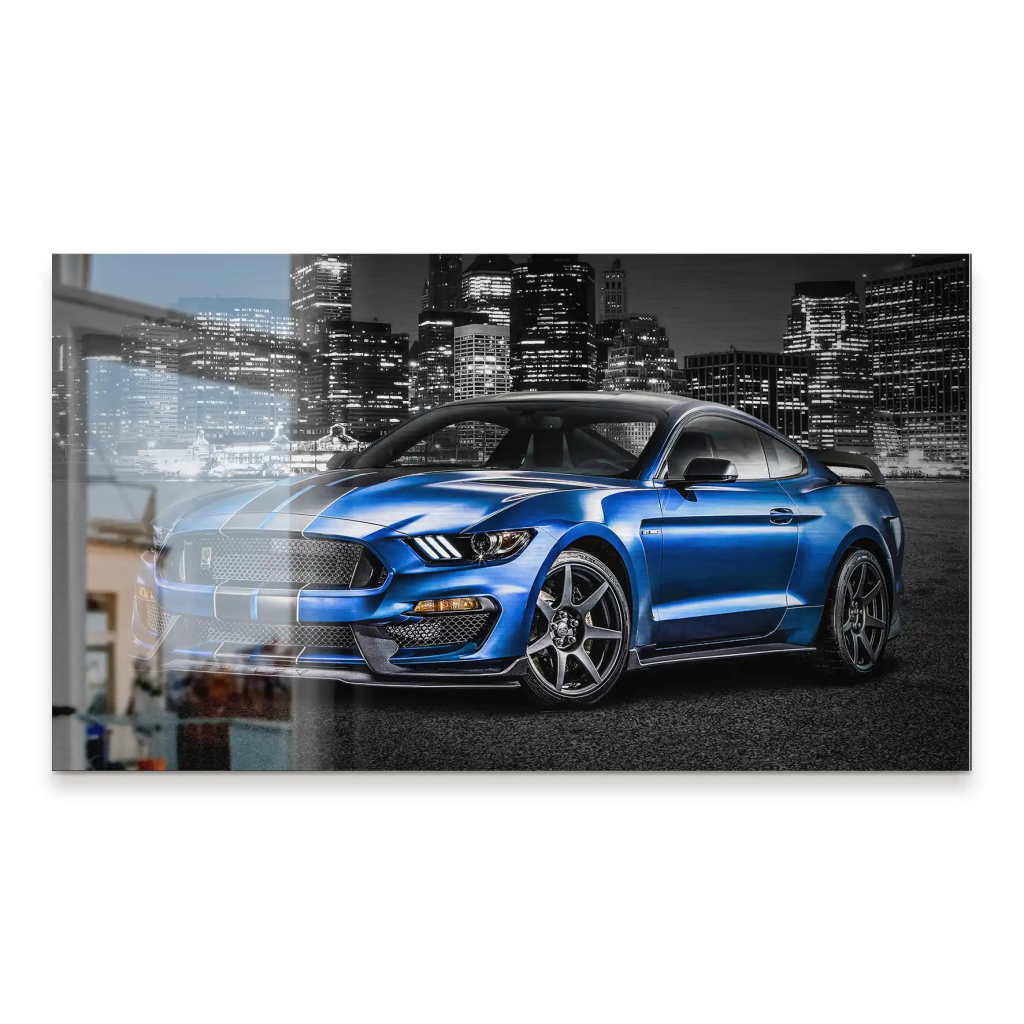 Ford Mustang Blue City Alu Gebürstet INGALERIE