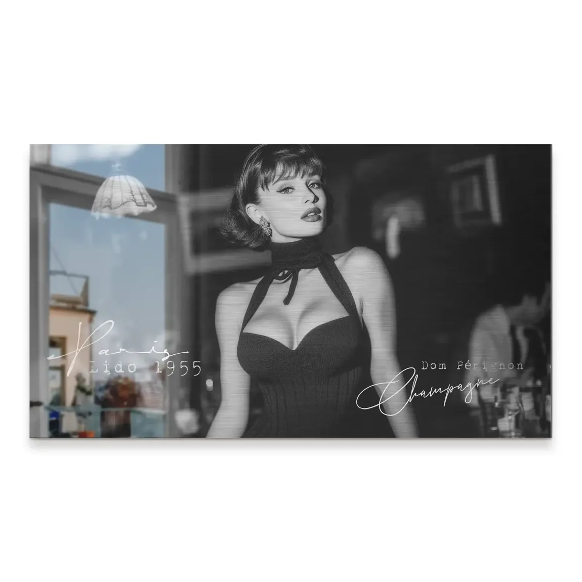 Audrey Hepburn Lido Bar Alu Gebürstet