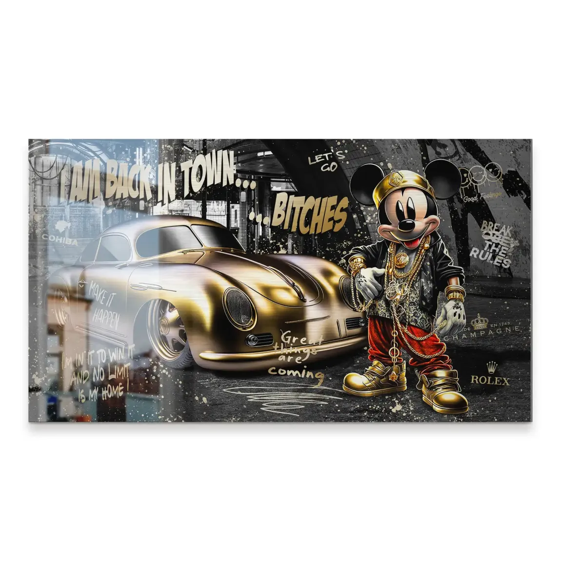 Mickey Gold 356 Porsche Alu Gebürstet