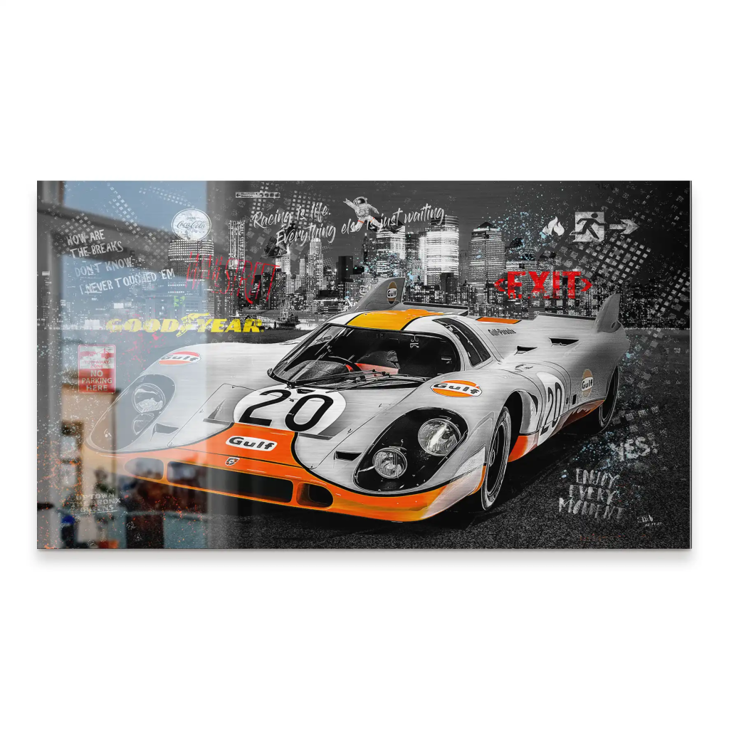 Porsche 917 Pop Art Style Alu Gebürstet INGALERIE