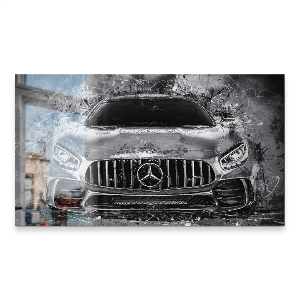 Mercedes AMG GT Silver Style Alu Gebürstet Bild INGALERIE