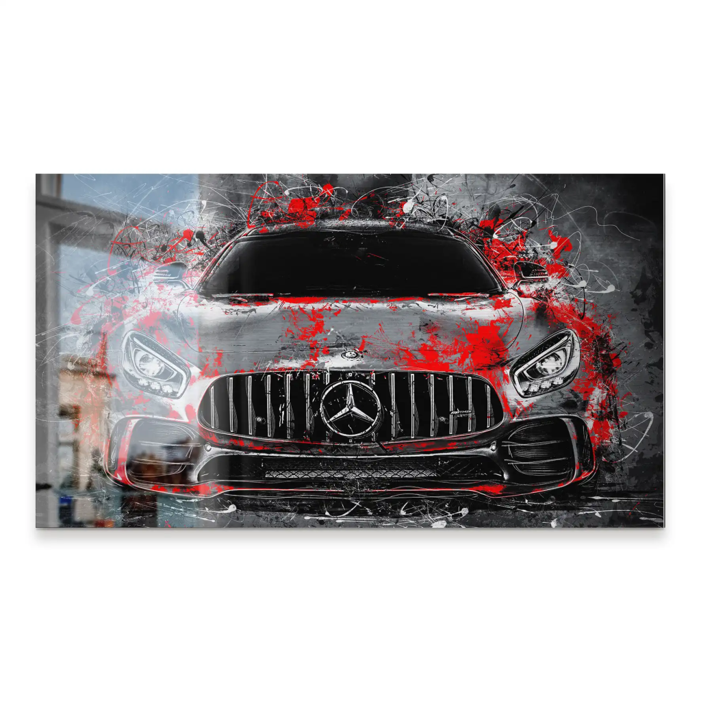 Mercedes AMG GT Abstrakt Style Alu Gebürstet Bild INGALERIE