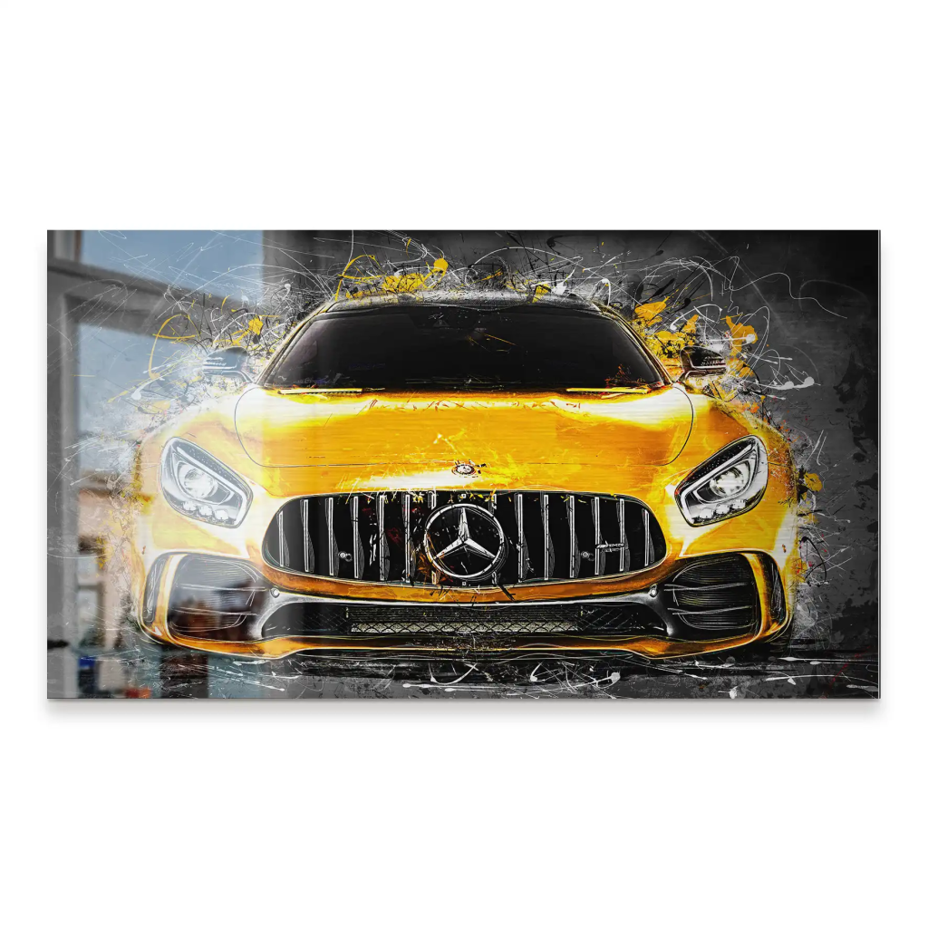 Mercedes AMG GT Yellow Style Style Alu Gebürstet INGALERIE