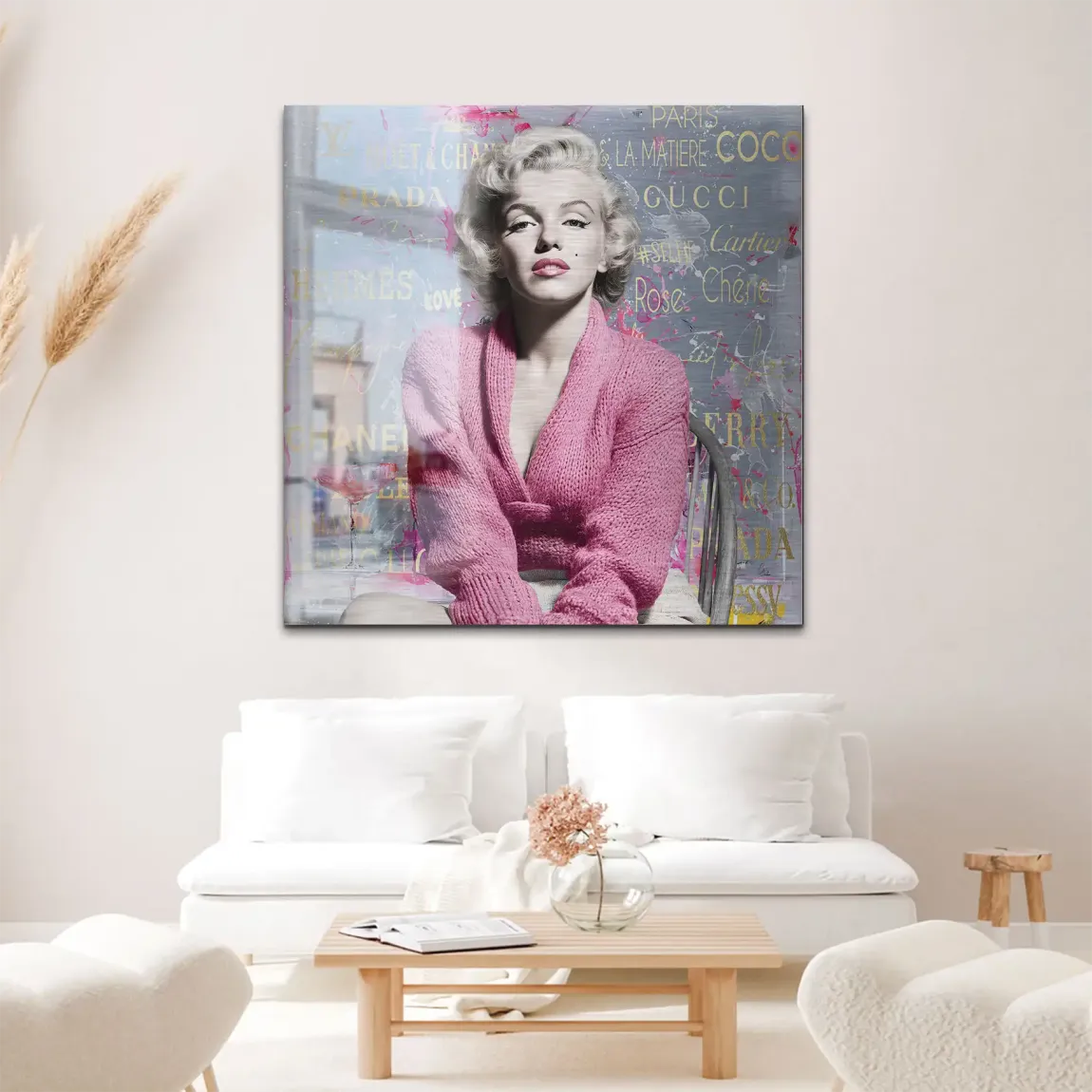 Marilyn Monroe Luxury Style Alu Gebürstet Bild