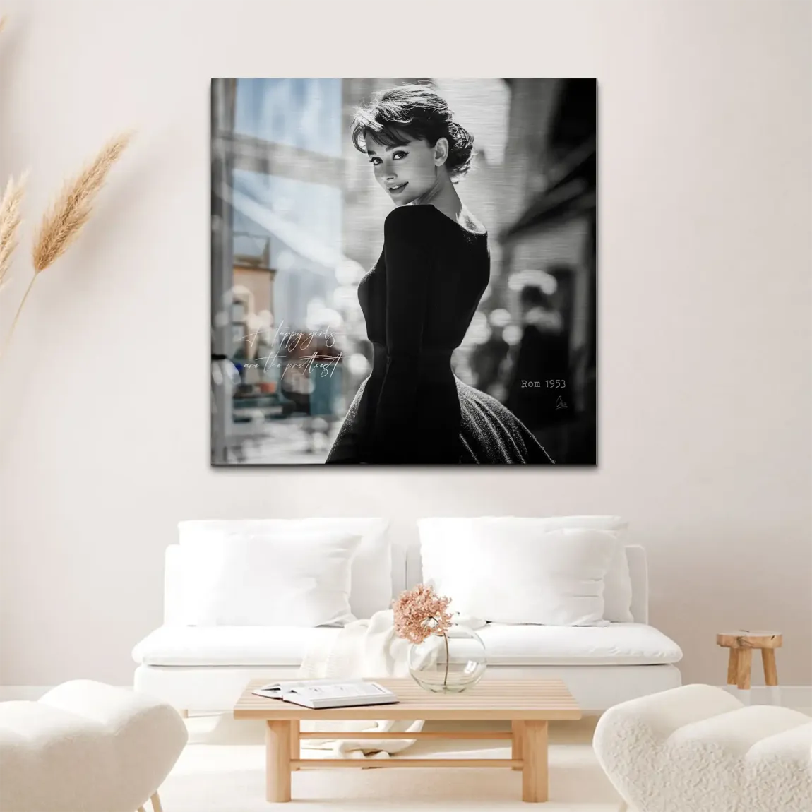 Audrey Hepburn Roma Alu Gebürstet Bild