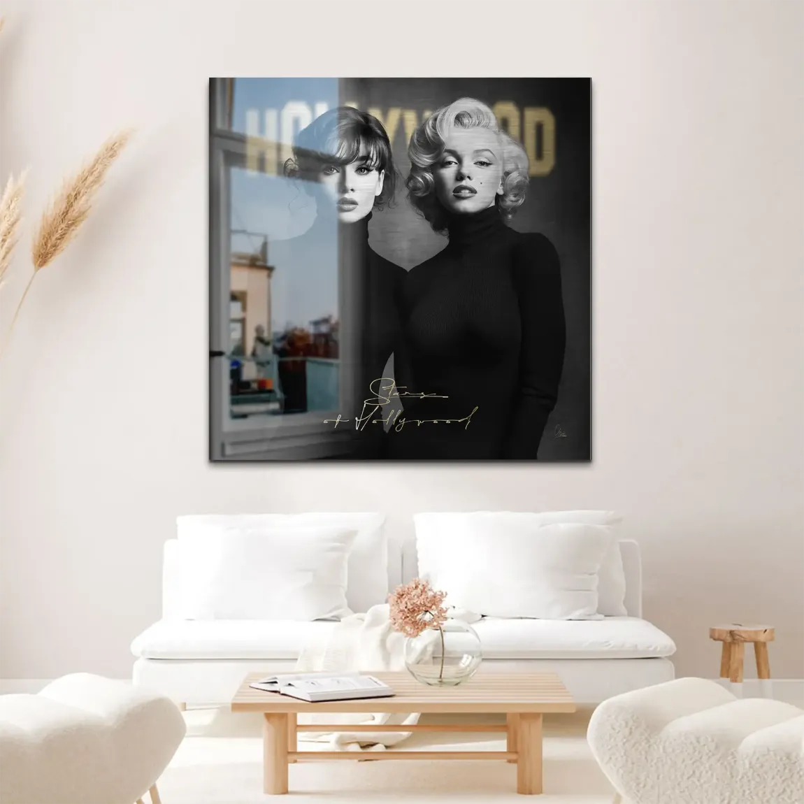 Audrey & Marilyn Hollywood Alu Gebürstet Bild