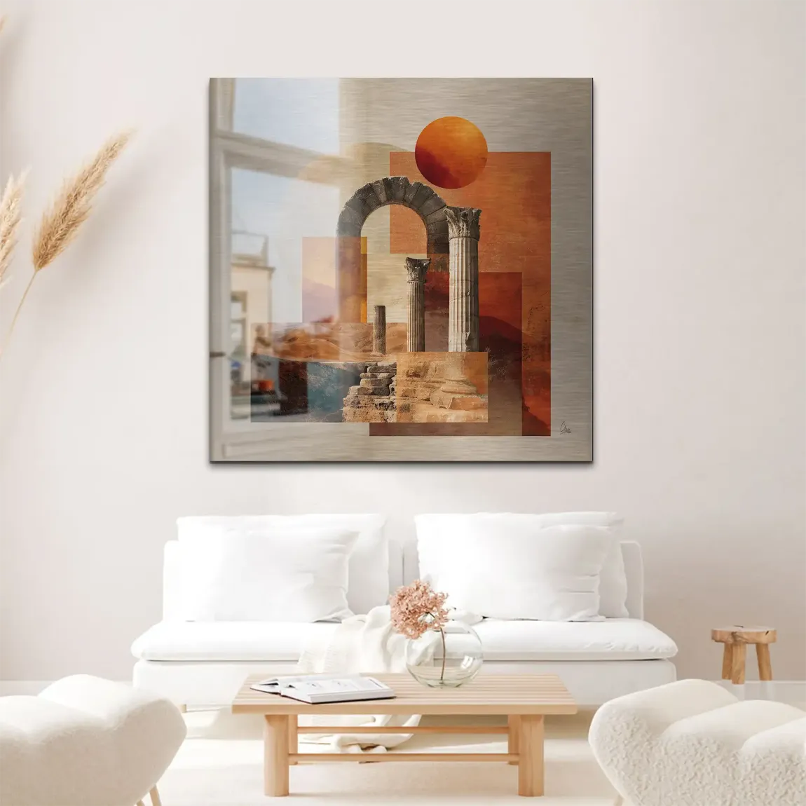 Rom Abstrakt Alu Gebürstet Bild