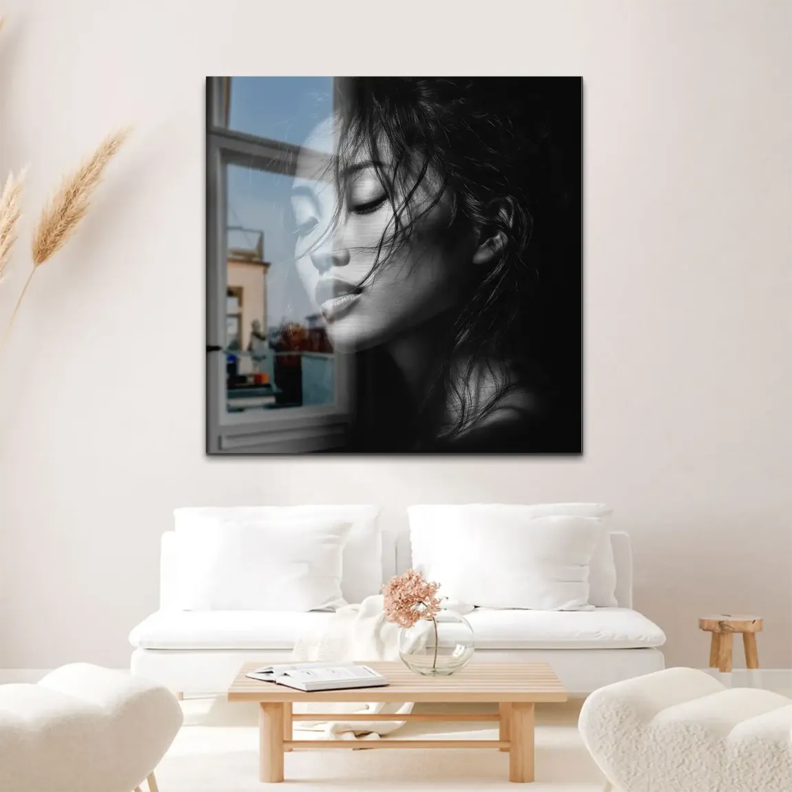 Asian Noir Portrait Alu Gebürstet Bild