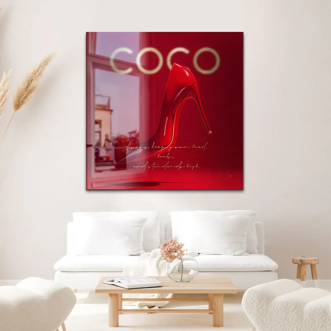 Red Coco Heels Alu Gebürstet Bild