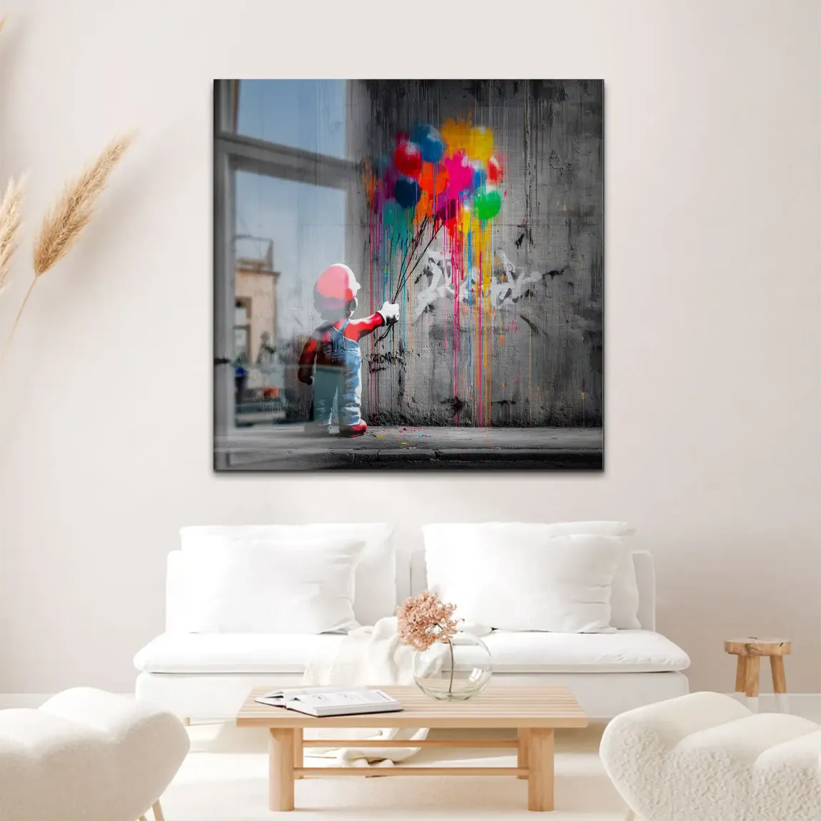 Mario Balloon Dreams Alu Gebürstet Bild