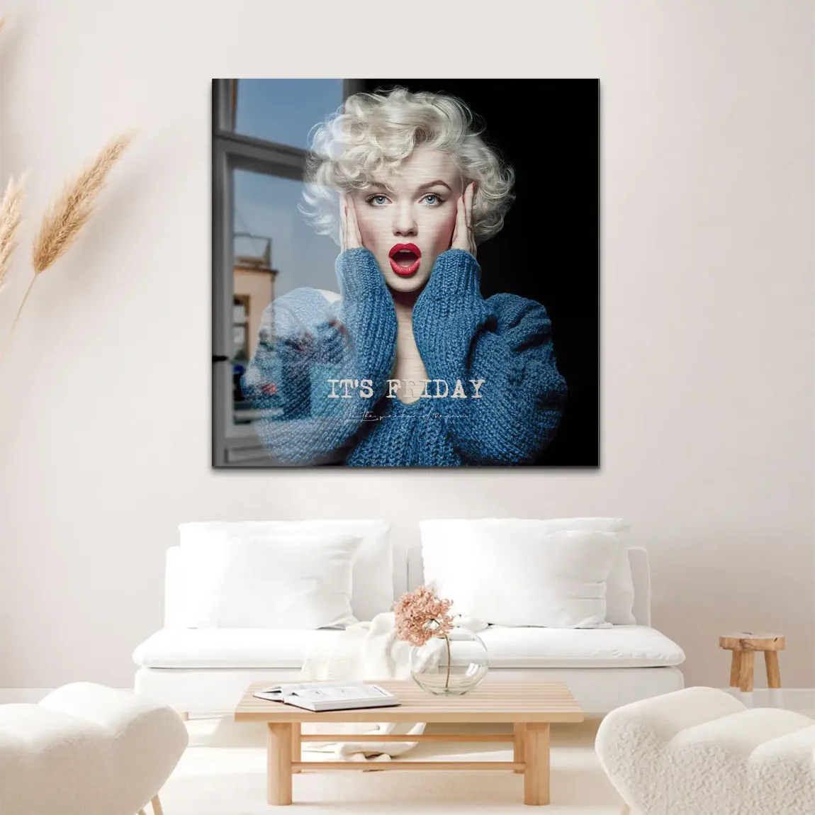 Marilyn Monroe It's Friday Alu Gebürstet Bild